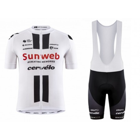 Set Fietsshirt + Korte Koersbroek 2020 Team Sunweb N002